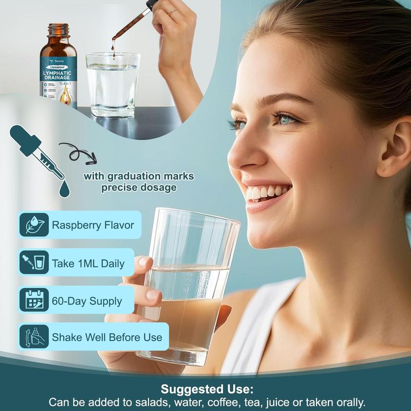 Liposomal Lymphatic Drainage Drops - 11 In 1 Organic Supplement