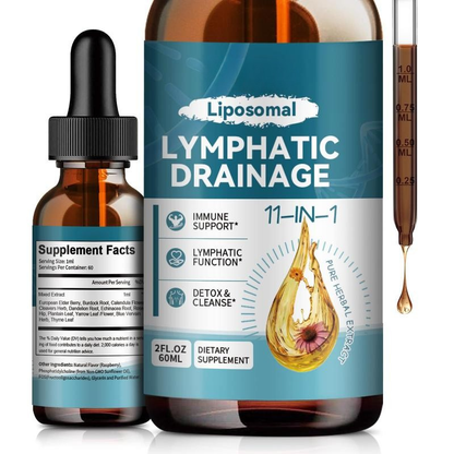 Liposomal Lymphatic Drainage Drops - 11 In 1 Organic Supplement